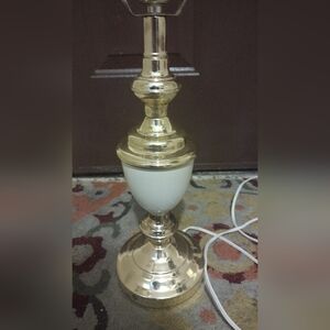 Gold and White Decorative Lamp